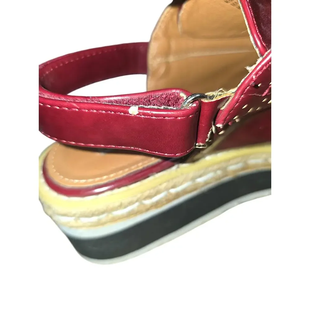 Cape Robbin Milly-1 Red Platform Oxford Slingback Shoes Womens 7